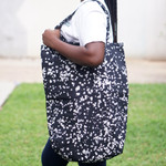 Batik cotton tote bag, ' Adira Colors' - Handmade Batik Cotton Tote Bag with Elegant Splatter Motifs