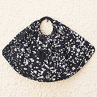 Batik cotton hobo bag, 'Sophisticated Nuse' - Handmade Batik Cotton Hobo Bag with Elegant Splatter Motifs