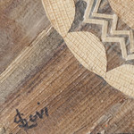 Natural fiber wall art, 'Lunar Mask' - Moon-Inspired Handcrafted Natural Fiber Wall Art from Ghana