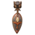 African wood mask, 'Elephant Ancestor' - Elephant-Themed African Sese Wood Mask in Black and Brown thumbail
