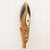 African wood mask, 'Amahle' - Hand-Painted African Sese Wood Mask with Brass and Aluminum (image 2b) thumbail