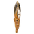 African wood mask, 'Amahle' - Hand-Painted African Sese Wood Mask with Brass and Aluminum (image 2c) thumbail