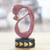 Wood sculpture, 'Sweet Bond' - Brass-Accented Hand-Painted Mother and Child Wood Sculpture (image 2) thumbail