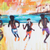 'Quienes somos' - Escena impresionista acrílica de niños jugando en la playa