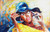 'Dilemma' - Acrylic Impressionist Portrait of Woman on the Phone