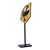 Dried calabash statuette, 'Sankofa Altar' - Dried Calabash Gourd Statuette with Sankofa Bird Adinkra