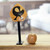 Dried calabash statuette, 'Sankofa Altar' - Dried Calabash Gourd Statuette with Sankofa Bird Adinkra