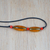 Recycled glass beaded anklet, 'Beautiful Dame' - Handcrafted Orange and Red Glass Beaded Anklet