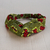 Cotton headband, 'Spring Obaapa' - Classic Patterned Chartreuse Green Elastic Cotton Headband