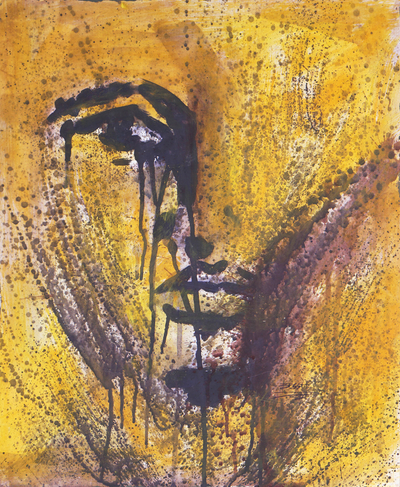 'Emotions' - Acrylic Abstract Portrait of Face with Tears from Ghana