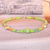 Lange Halskette aus recycelten Glasperlen - Umweltfreundliche lange Halskette aus recycelten Glasperlen in Grün