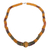 Lange Halskette aus recycelten Glasperlen - Umweltfreundliche lange Halskette aus recycelten Glasperlen in Gelb