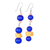 Recycled glass beaded dangle earrings, 'Yellow Joy' - Recycled Glass Beaded Dangle Earrings in Yellow and Blue