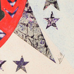 Cotton batik wall art, 'Monday Born' - Traditional Cotton Batik Wall Art in Red and Yellow Hues