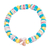 Recycled glass beaded stretch bracelet, 'Radiant Abifao' - Eco-Friendly Pastel-Toned Recycled Beaded Stretch Bracelet