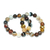 Agate and recycled glass beaded bracelet, 'Imperial Duo' (pair) - Agate and Recycled Glass Beaded Bracelet from Ghana (Pair)