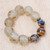 Recycled glass beaded stretch bracelet, 'Ghana's Grandeur' - Eco-Friendly Recycled Glass Beaded Stretch Bracelet