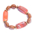 Recycled glass and agate beaded stretch bracelet, 'Classic Darling' - Recycled Glass and Natural Agate Beaded Stretch Bracelet