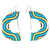 Statement-Ohrringe aus Baumwolle und recycelten Glasperlen, 'Naku' – Statement-Ohrringe aus Baumwolle und recycelten Glasperlen