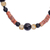 Halskette aus recycelten Glas- und Bauxitperlen, „Kronkron“ – Halskette aus recyceltem Glas und Bauxitperlen mit Messingverschluss