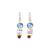 Recycled glass beaded dangle earrings, 'Dulcet Blue' - colourful Eco-Friendly Recycled Glass Beaded Dangle Earrings