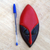 Afrikanische Holzmaske - Handbemalte rote und schwarze Königin Amina afrikanische Maske