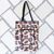 Self-storing cotton tote bag, ‘Adinkra Essential’ - Adinkra-Patterned Self-Storing Cotton Tote Bag from Ghana