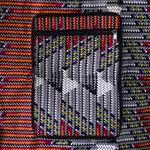 Self-storing cotton tote bag, ‘Vibrant Basis’ - Multicolor Patterned Self-Storing Cotton Tote Bag from Ghana