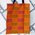 Bolso tote de algodón autoalmacenable, 'Kente Sunshine' - Bolsa de algodón autoalmacenable amarilla y roja con temática Kente