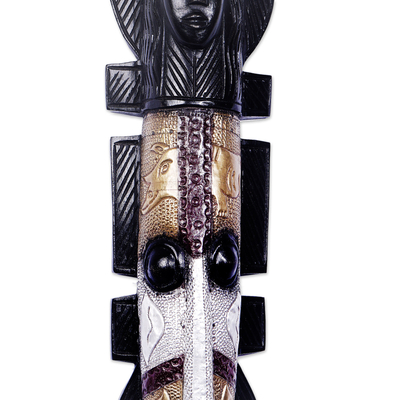 Akan wood mask, 'African Pride' - Hand Made Wood Mask