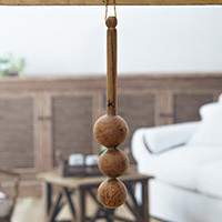 Wood and dried gourd televi shaker, 'Natural Tune' - Wood and Dried Gourd Televi-Style Shaker Musical Instrument