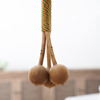 Wood and dried gourd televi shaker, 'Remarkable Rhythm' - Wood Dried Gourd Ghanaian Musical Instrument Televi Shaker