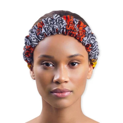 Cotton headband, 'Trendy Traditions' - Ruffled Bohemian Handcrafted Cotton Headband and Bandana