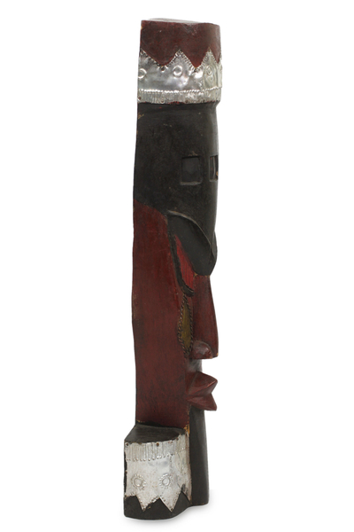 Ewe wood mask, 'Afenyo' - Hand Carved Wood Mask