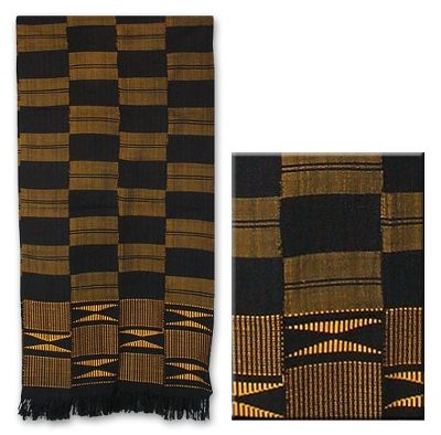 'Takpekpe Le Anloga,' scarf - Kente Cotton Patterned Scarf