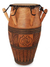 Wood kpanlogo drum, 'Nanakasa' - Tweneboa Wood Kpanlogo Drum