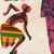 Fabric collage wall art, 'Apatampa Dancers I' - African Fabric Collage Wall Art