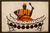 Wandkunst aus Kente-Stoff - Ghanaischer Hausa-Musiker in Kente gerahmte Collage