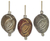 Ceramic ornaments, 'Christmas Eggs' (set of 3) - Ceramic ornaments (Set of 3)