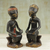 Cedar sculptures, 'Kumasi Royal Couple' (pair) - Cedar sculptures (Pair)
