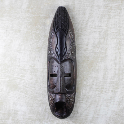Ghanaian wood mask, 'Big Nose' - African wood mask