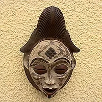 Gabon Africa wood mask, 'Ancestor's Spirit'