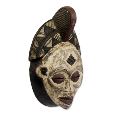Gabonese Africa wood mask, 'Spirit Guide' - Gabonese Africa wood mask