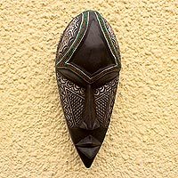 Máscara de madera Akan, 'Asesor Jefe' - Máscara de Madera Akan