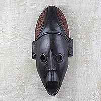 Akan wood mask, Oblong Face