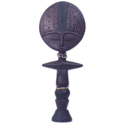 Wood fertility doll, 'Akuaba' - Sese Wood Fertility Doll Sculpture