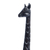 Ebony statuette, 'African Giraffe' - Hand Carved Ebony Wood Sculpture (image 2b) thumbail