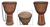Wood djembe drum, 'African Rhythm' - Wood djembe drum