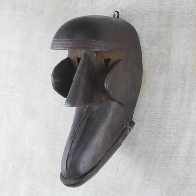 Máscara de madera africana de Burkina Faso, 'Great Monkey Spirit' - Máscara de madera africana de Burkina Faso