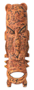 Afrikanische Maske aus kongolesischem Holz - Handgefertigte Wandmaske aus Seseholz
